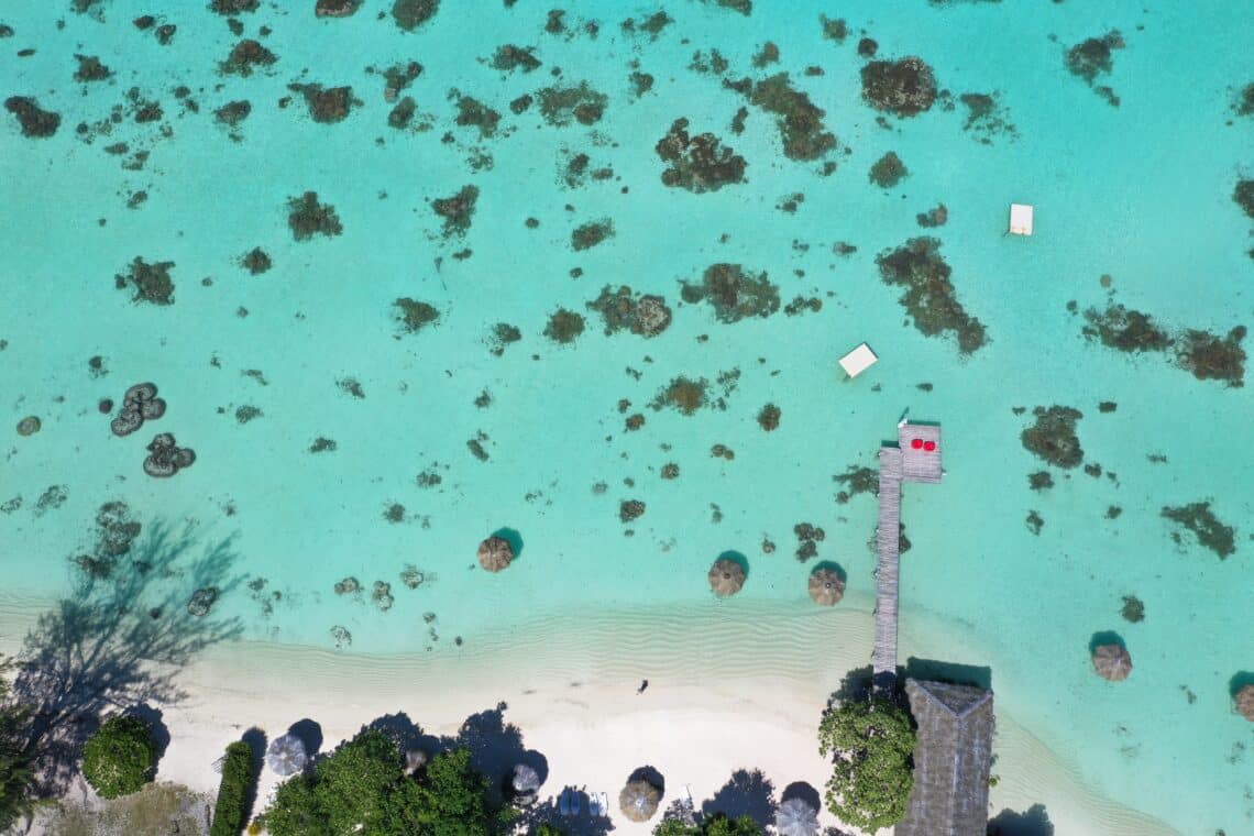 Luftaufnahme Havaiki Fakarava, Französisch Polynesien
