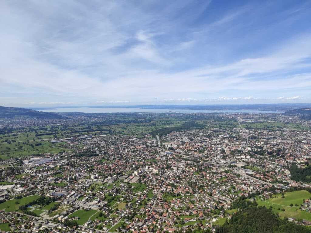 Ausblick auf den Bodensee, Karren, Vorarlberg Sehenswürdigkeiten, Österreich