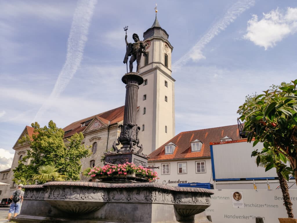 Münster unserer lieben Frau und Brunnen, Insel Lindau