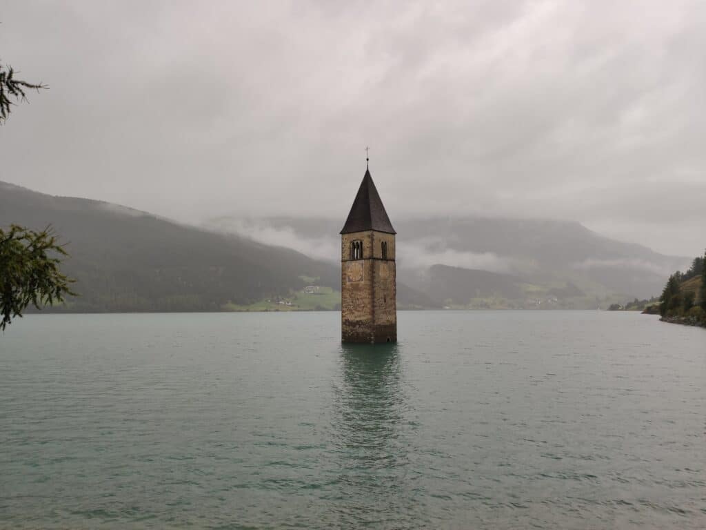 Der Turm im See, Reschensee, Vinschgau, Südtirol