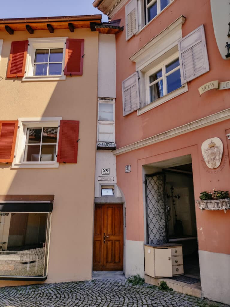 Bregenz Sehenswürdigkeiten, schmalstes Haus Europas, Bodensee, Österreich