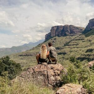 Wandern im Royal Natal Nationalpark, Gudu Falls, Drakensberge Südafrika