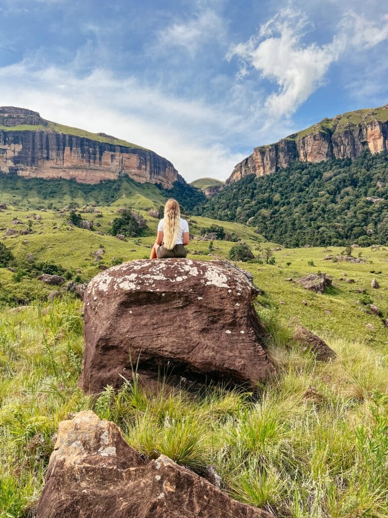 Wandern im Royal Natal Nationalpark, Drakensberge Südafrika