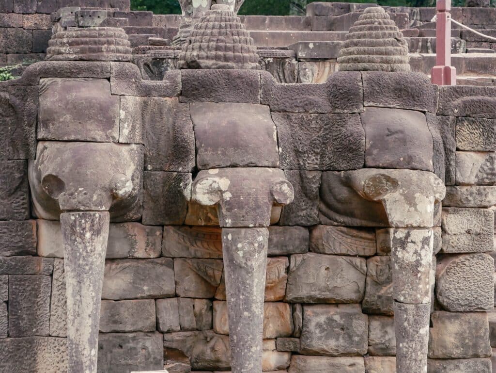 Terrasse der Elefanten, Siem Reap Sehenswürdigkeiten, Kambodscha, Südostasien