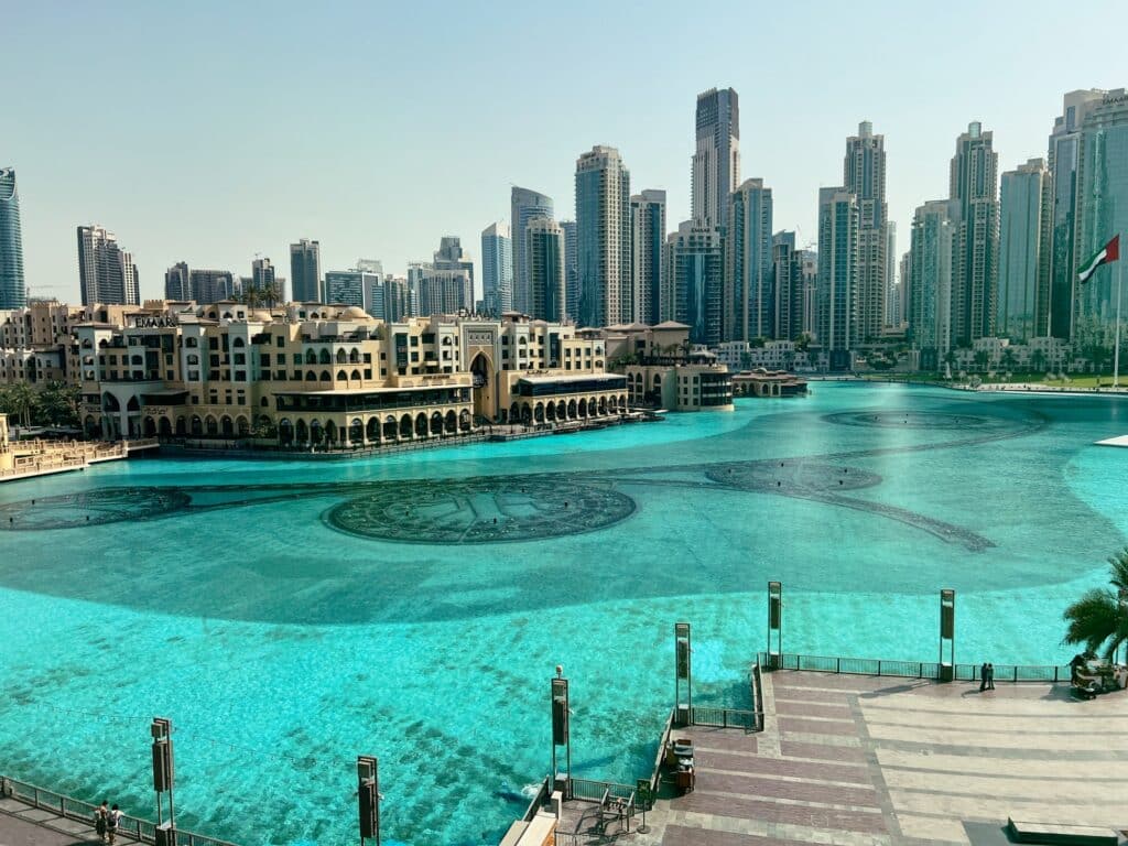 Dubai Fountain, Dubai Mall, Vereinigte Arabische Emirate Rundreise
