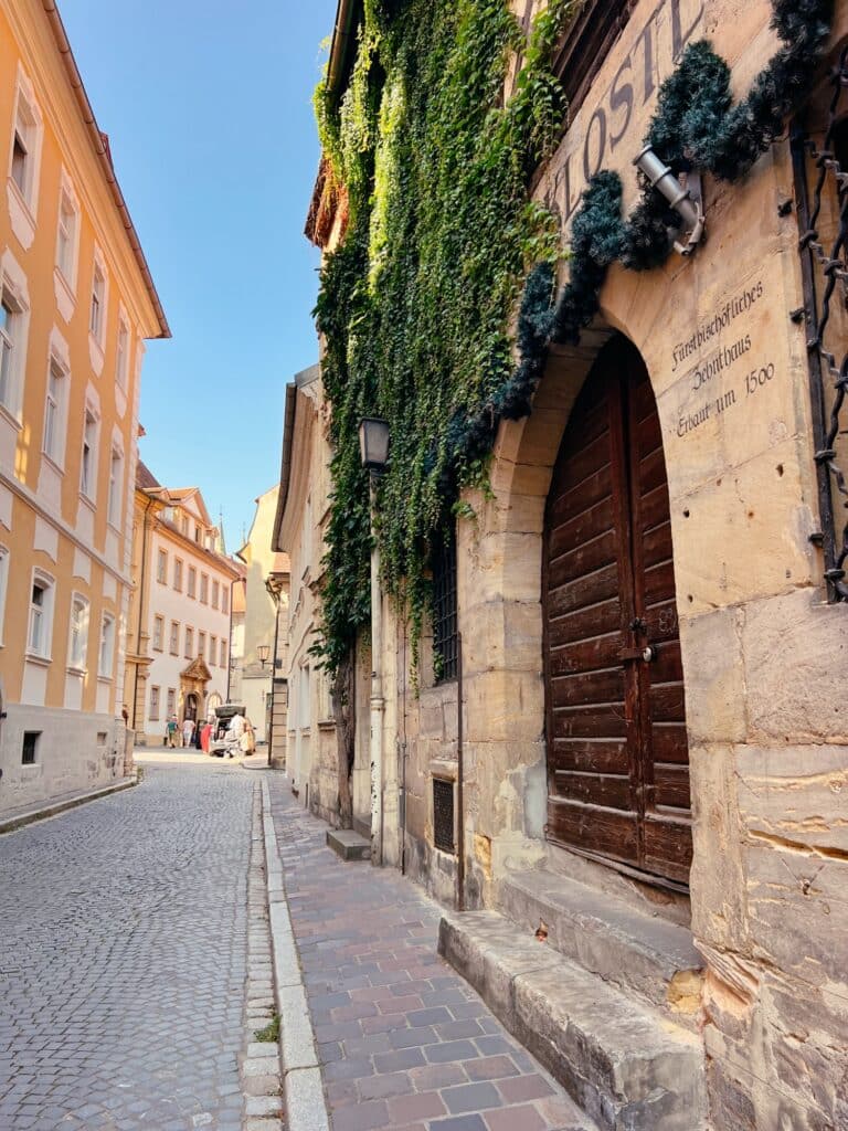 Hübsche Gassen in der Altstadt von Bamberg