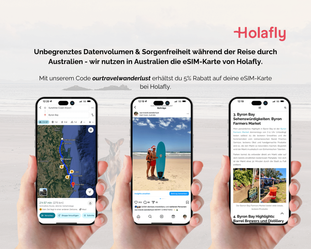 eSIM Karte für Australien, 5% Rabatt auf alle eSIM Karten von Holafly