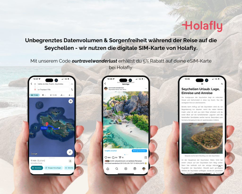 Seychellen Holafly eSIM Karte