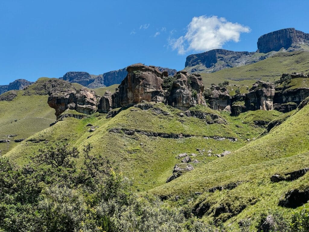 Sani Pass von Südafrika nach Lesotho, Underberg, Drakensberge, Südafrika