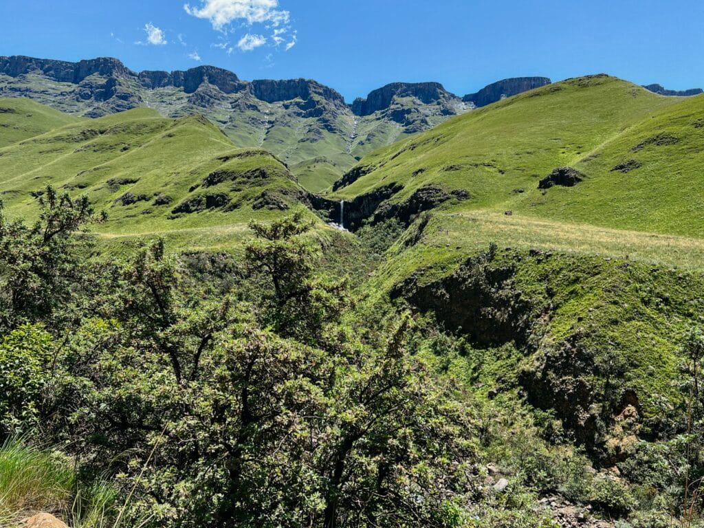 Sani Pass von Südafrika nach Lesotho, Underberg, Drakensberge, Südafrika