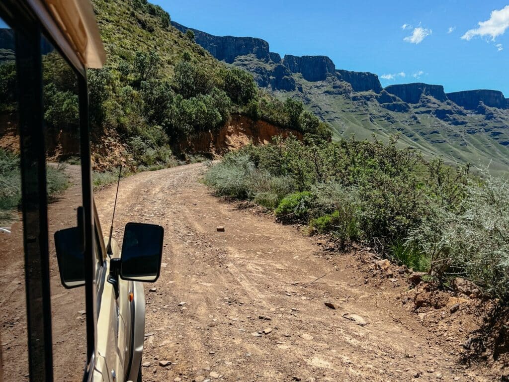 Sani Pass von Südafrika nach Lesotho, Underberg, Drakensberge, Südafrika