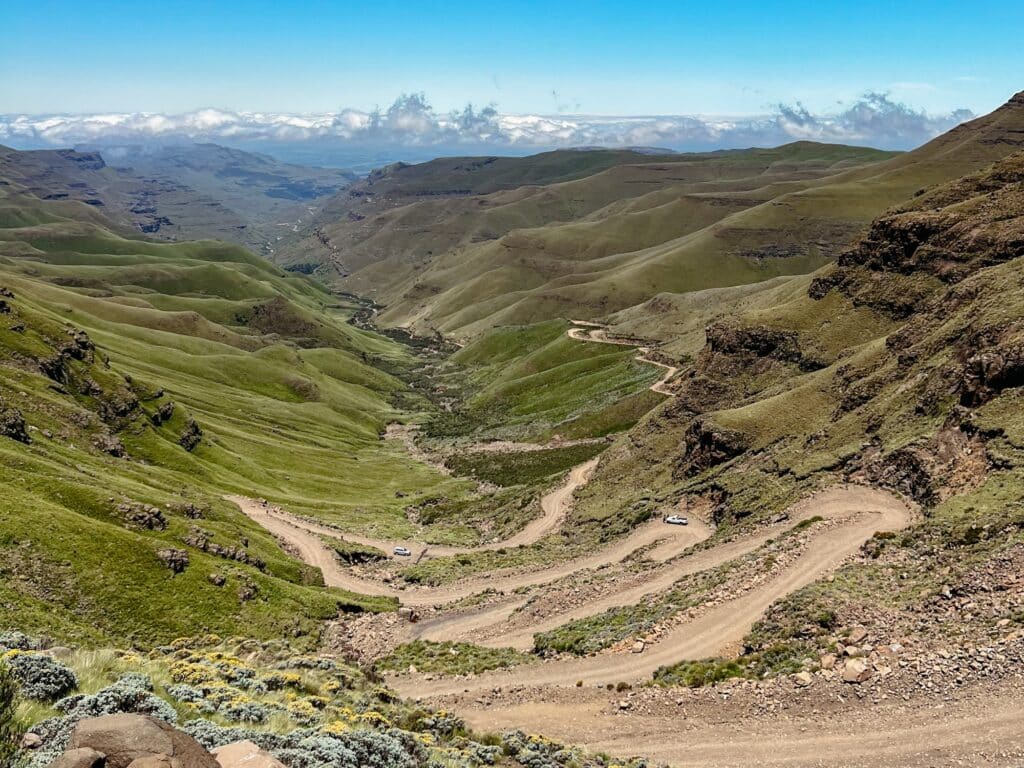 Sani Pass von Südafrika nach Lesotho, Underberg, Drakensberge, Südafrika