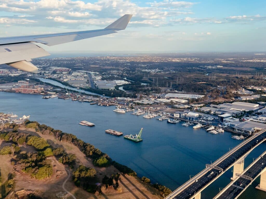 Anreise nach Brisbane, Queensland, Australien 