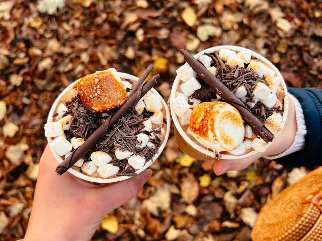 Die beste heiße Schokolade mit Marshmallows in Edinburgh im Uplands Roast, Schottland