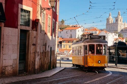 Städtetrip nach Lissabon, Tram 28E in Lissabon, Portugal