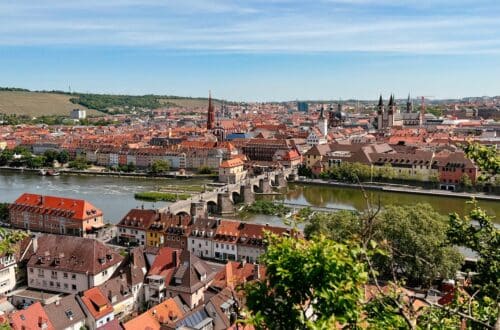 Aussicht von der Festung Marienberg auf die Würzburger Altstadt, Würzburg Sehenswürdigkeiten