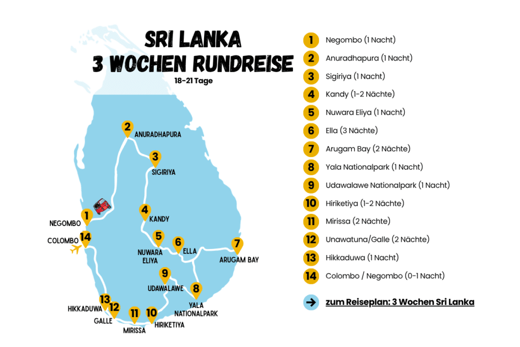 3 Wochen Sri Lanka Rundreise