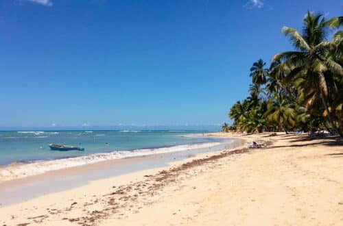 Karibikstrand in Las Terrenas, Dominikanische Republik
