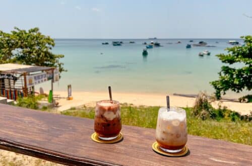40six Beach Haus: Kaffee mit Aussicht am Ganh Dau Beach auf Phu Quoc, Vietnam