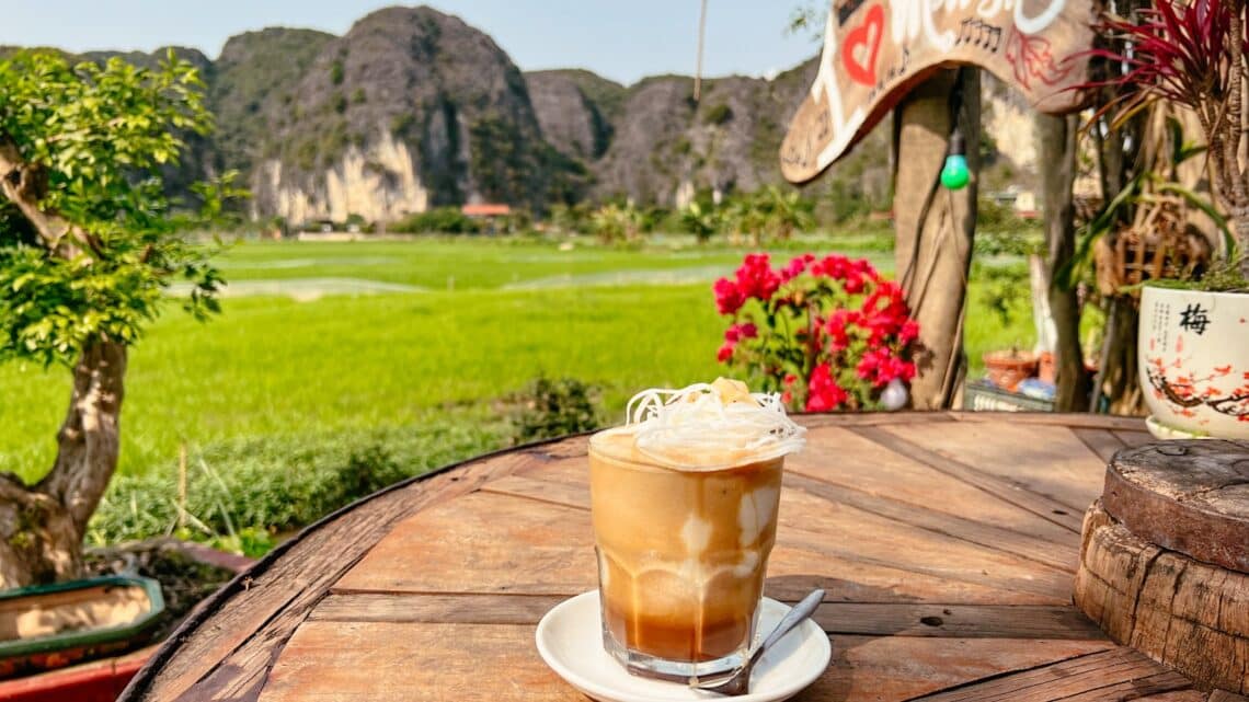 Coconut Coffee in Tam Coc, eine der besten Kaffeespezialitäten in Vietnam
